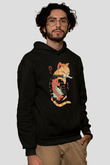 Geyşa KediSiyah  Unisex Hoodie