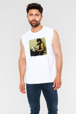 GG Allin Baskılı Unisex Beyaz Kolsuz Tişört