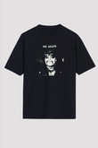 GG Allin Baskılı Unisex Siyah Oversize Tişört