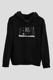 Ghost Bath Baskılı Unisex Siyah Kapüşonlu Sweatshirt