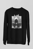 Ghost Bath Baskılı Unisex Siyah Sweatshirt