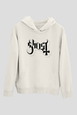 Ghost Beyaz Unisex Kapşonlu Sweatshirt