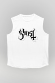 Ghost Beyaz Unisex Kolsuz Tişört