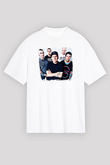Ghost Inside Baskılı Unisex Beyaz Oversize Tişört