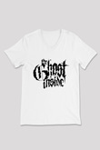 Ghost Inside Beyaz Unisex V Yaka Tişört T-Shirt