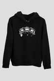 Ghost Siyah Unisex Kapüşonlu Sweatshirt