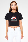 Ghostbusters Hayalet Avcıları Siyah  Crop Top Tişört