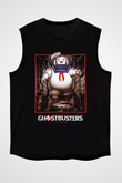 Ghostbusters Hayalet Avcıları Siyah Unisex Kolsuz Tişört