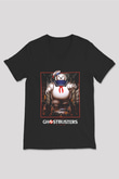 Ghostbusters Hayalet Avcıları Siyah Unisex V Yaka Tişört T-Shirt