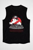 Ghostbusters Hayalet Avcıları Siyah Unisex Kolsuz Tişört