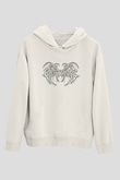 Ghostemane Baskılı Beyaz Unisex Kapüşonlu Sweatshirt
