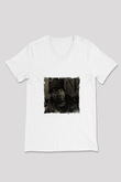 Ghostface Killah Baskılı Beyaz V Yaka Unisex Tişört