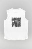 Ghostface Killah Baskılı Unisex Beyaz Kolsuz Tişört