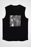 Ghostface Killah Baskılı Unisex Siyah Kolsuz Tişört