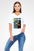GI JOE Beyaz Unisex  V Yaka Tişört