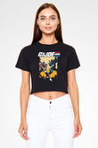 GI JOE Siyah   Crop Top Tişört