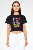 GI JOE Siyah   Crop Top Tişört