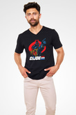 GI JOE Siyah Unisex  V Yaka Tişört