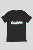 GI JOE Siyah Unisex V Yaka Tişört