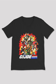 GI JOE Siyah Unisex  V Yaka Tişört