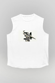 Giannis Antetokounpma Baskılı Beyaz Unisex Kolsuz Tişört - Tshirt