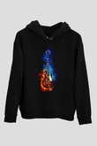 Gibson GitarSiyah  Unisex Hoodie