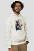 Gintama Baskılı Beyaz Unisex Hoodie