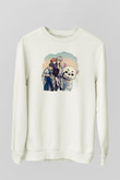 Gintama Baskılı Beyaz Unisex Sweatshirt