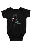 Gintama Baskılı Unisex Siyah Bebek Body - Zıbın