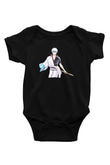 Gintama Baskılı Unisex Siyah Bebek Body - Zıbın