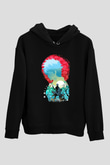 Gintama Baskılı Unisex Siyah Hoodie