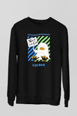 Gintama Baskılı Unisex Siyah Sweatshirt