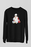Gintama Baskılı Unisex Siyah Sweatshirt