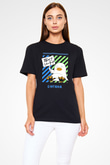 Gintama Baskılı Unisex Siyah Tişört - Tshirt