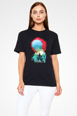 Gintama Baskılı Unisex Siyah Tişört - Tshirt