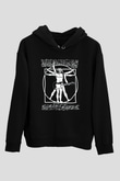 Gitarist Siyah Unisex Kapüşonlu Sweatshirt