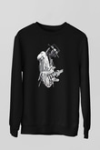 Gitarist Siyah Unisex Sweatshirt