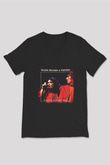 Glenn Hughes Baskılı Unisex Siyah V Yaka Tişört
