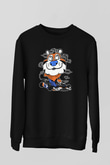 Go Kart Tony Baskılı Unisex Siyah Sweatshirt
