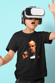Godfather Baskılı Siyah Unisex Çocuk Tişört