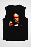 Godfather Siyah Unisex Kolsuz Tişört