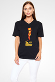Godfather Siyah Unisex V Yaka Tişört T-Shirt