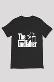 Godfather Siyah Unisex V Yaka Tişört T-Shirt