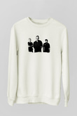 Godflesh Baskılı Unisex Beyaz Sweatshirt