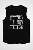 Godflesh Baskılı Unisex Siyah Kolsuz Tişört