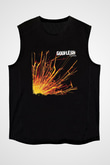 Godflesh Baskılı Unisex Siyah Kolsuz Tişört