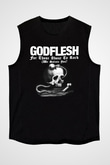 Godflesh Siyah Unisex Kolsuz Tişört