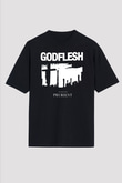 Godflesh Siyah Unisex Oversize Tişört T-Shirt