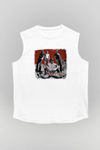 Godsmack Baskılı Unisex Beyaz Kolsuz Tişört