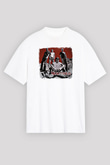 Godsmack Baskılı Unisex Beyaz Oversize Tişört